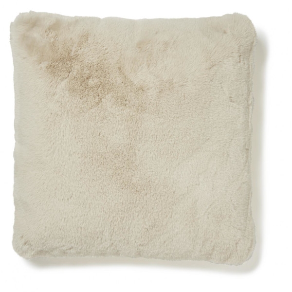 Fluffy pillow 45x45 , Faux fur rabbit, beige